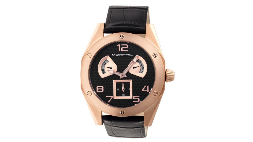 Morphic M42 Series Men's Watches, Rose Gold Case, Black Dial MPH4204