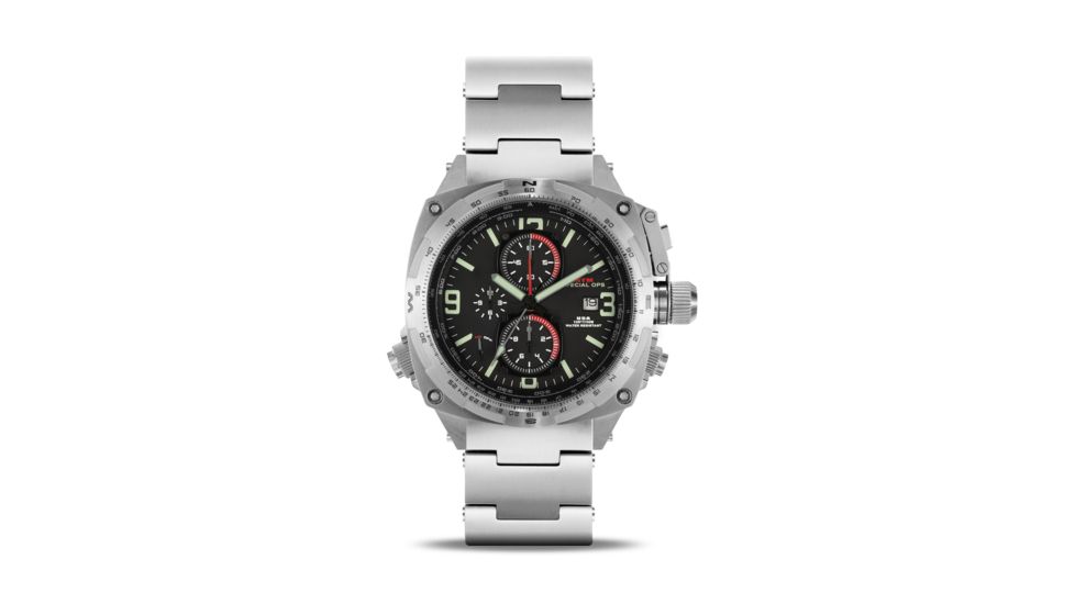 MTM Special Ops Men's Silver Titanium Cobra Watch,Titanium Band 855312003436