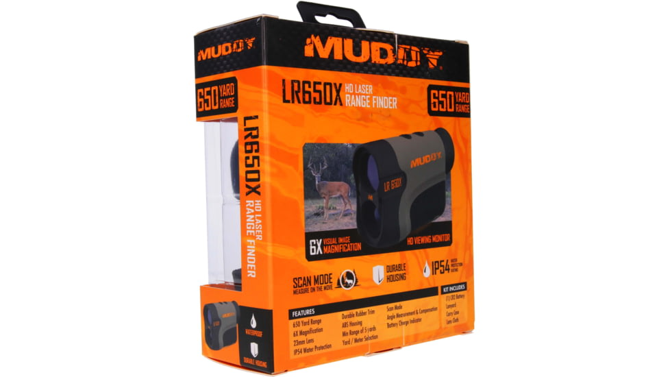 Muddy 650 Yard Laser Range Finder, Black/Grey, MUD-LR650X