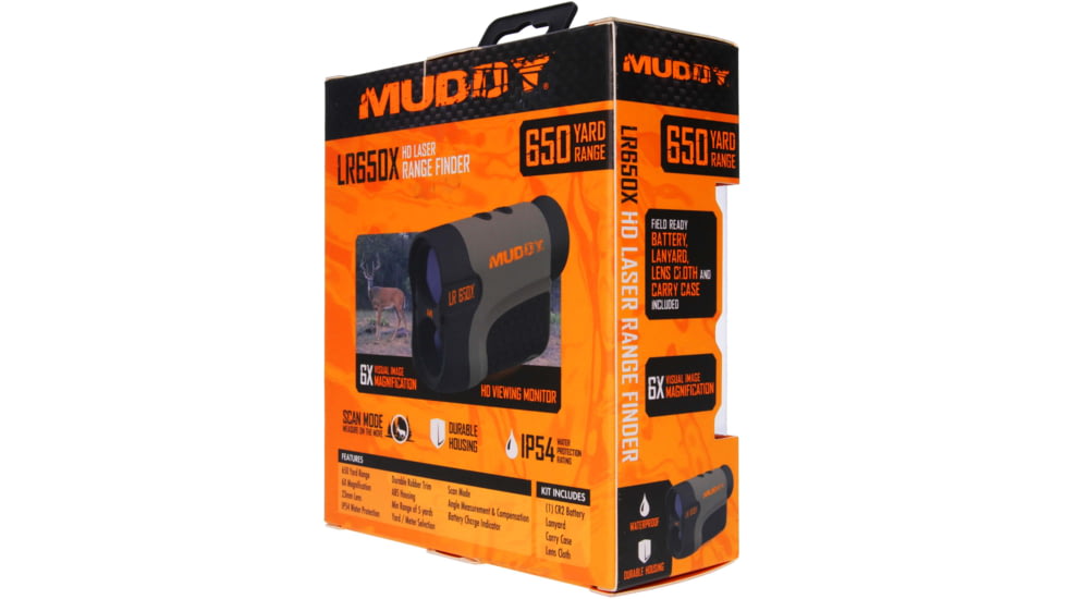 Muddy 650 Yard Laser Range Finder, Black/Grey, MUD-LR650X