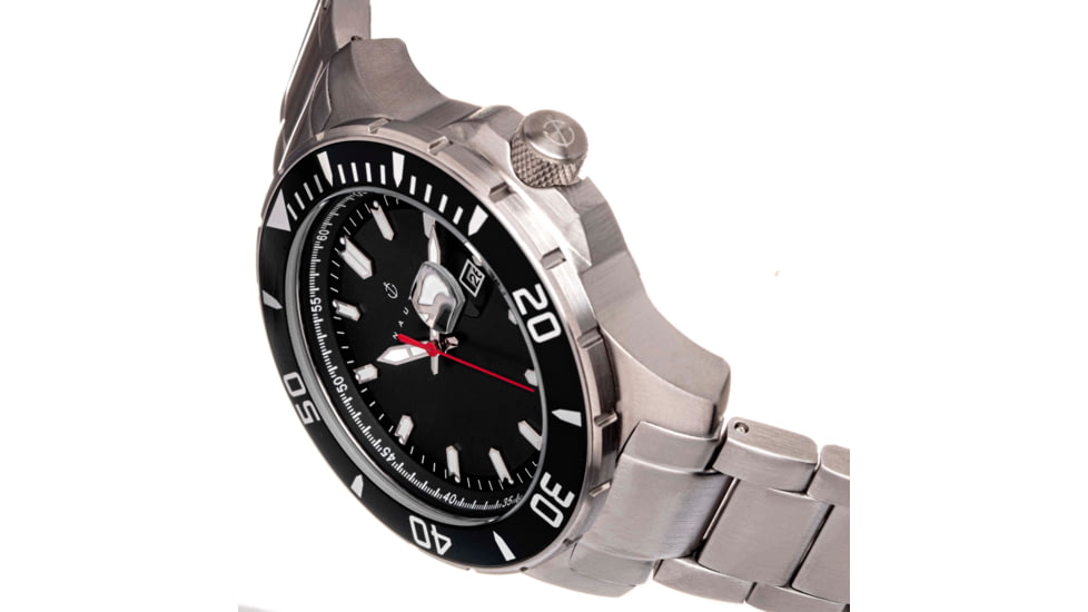 Nautis Nautis Admiralty Pro 200 Bracelet Watch w/Date, Black, One Size, GL2008-A