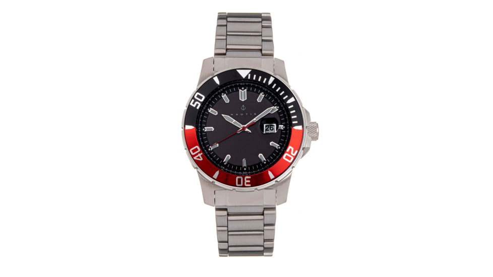 Nautis Nautis Admiralty Pro 200 Bracelet Watch w/Date, Multicolor/Black, One Size, GL2008-C