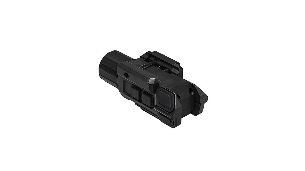 VISM Pistol Flashlight w/ Strobe, CR123A, Green/White, 200 Lumens, Black, VAPFLSGV3