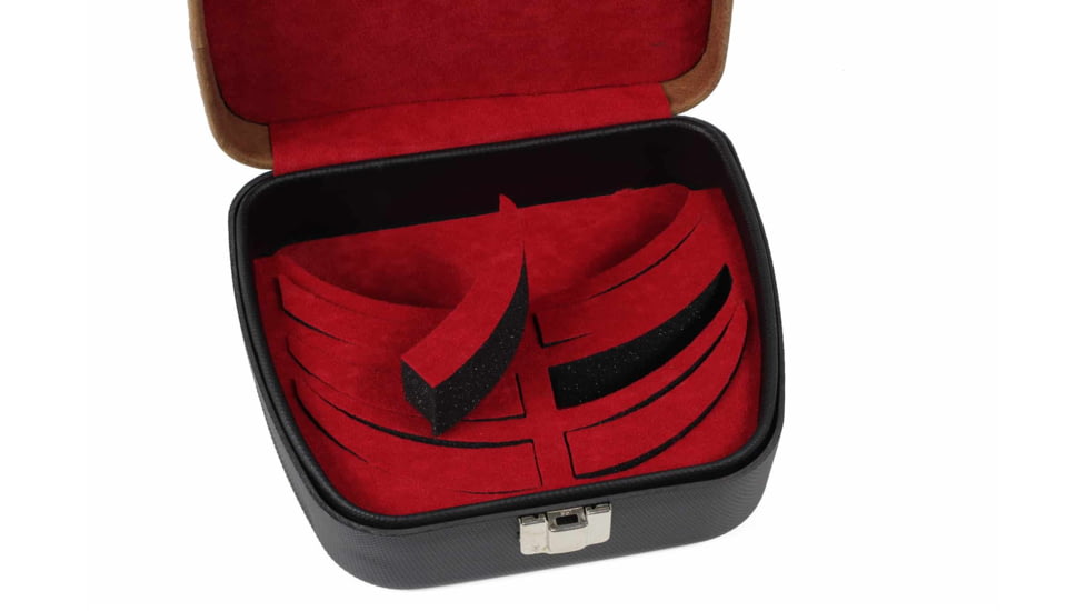 Negrini Shooting Sports Eyewear Case, Black/Bordeaux, 3105LXX/5584