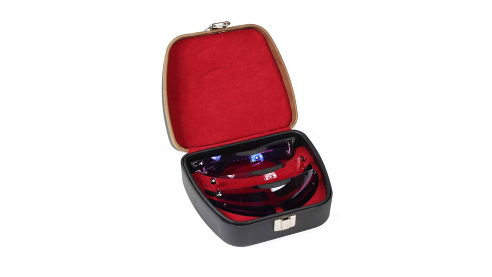 Negrini Shooting Sports Eyewear Case, Black/Bordeaux, 3105LXX/5584