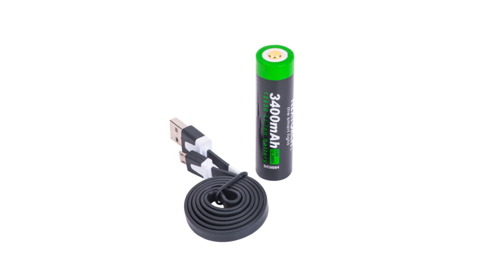 Nextorch 18650 USB-C Direct Recharge Battery, Black, BW20029