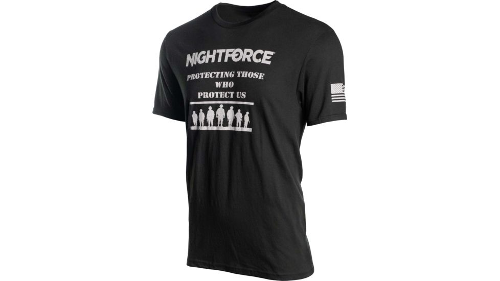 NightForce Mens T-Shirt, Protecting Those, Black, 2XL, A534-2XL