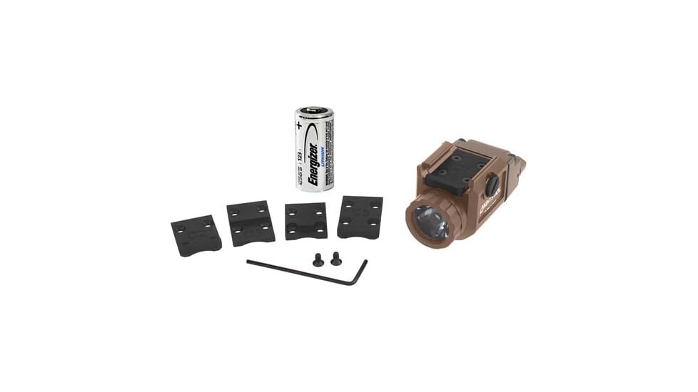 Nightstick TCM-10 Compact Weapon-Mounted Light, Flat Dark Earth, TCM-10F