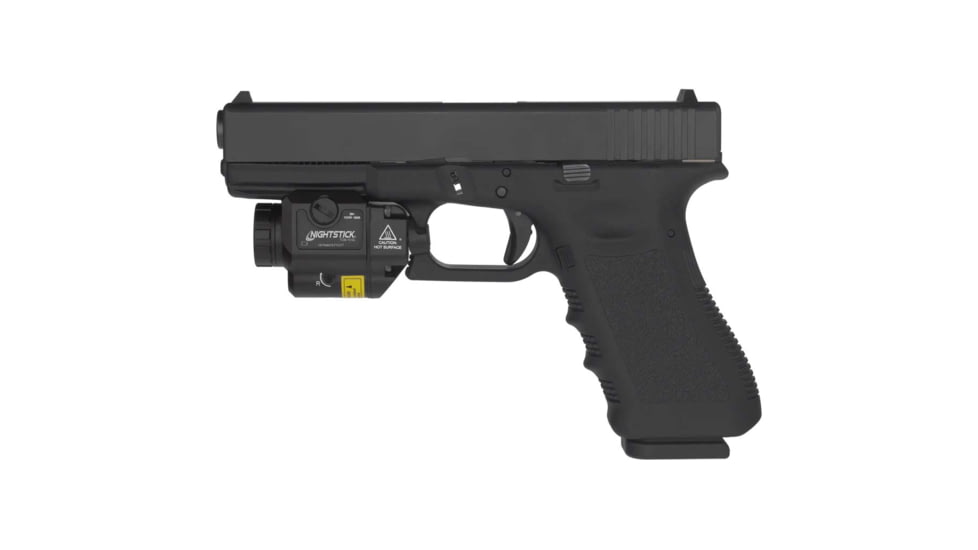 Nightstick TCM-10-GL 650 Lumens Compact LED Weapon-Mounted Light w/Green Laser, CR123, White Light, Ambidextrous, Black, TCM-10-GL