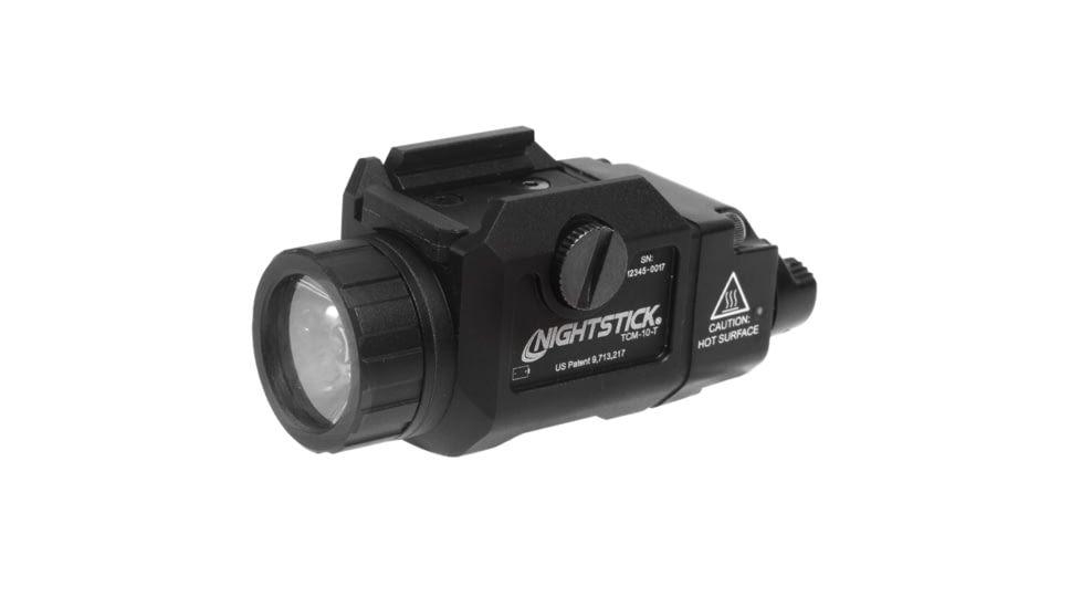 Nightstick Rechargeable Pistol Mounted Light, Fits Picatinny Rail, Anodized Finish, Black, 1,000 Lumens, 25,100 Candela, Rechargeable