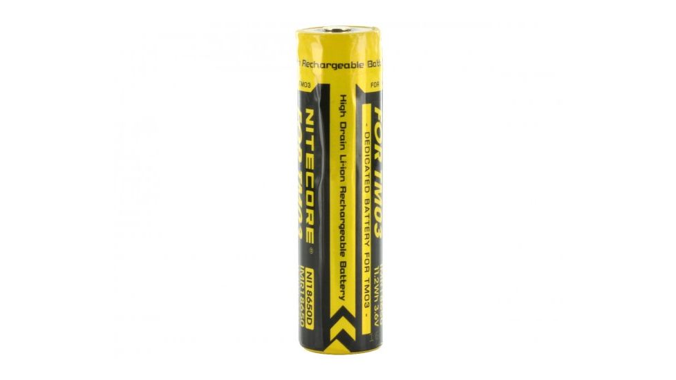 Nitecore IMR 18650 3.6V Li-Mn Rechargeable Battery for the TM03, Black, NITECORE-TM03-18650