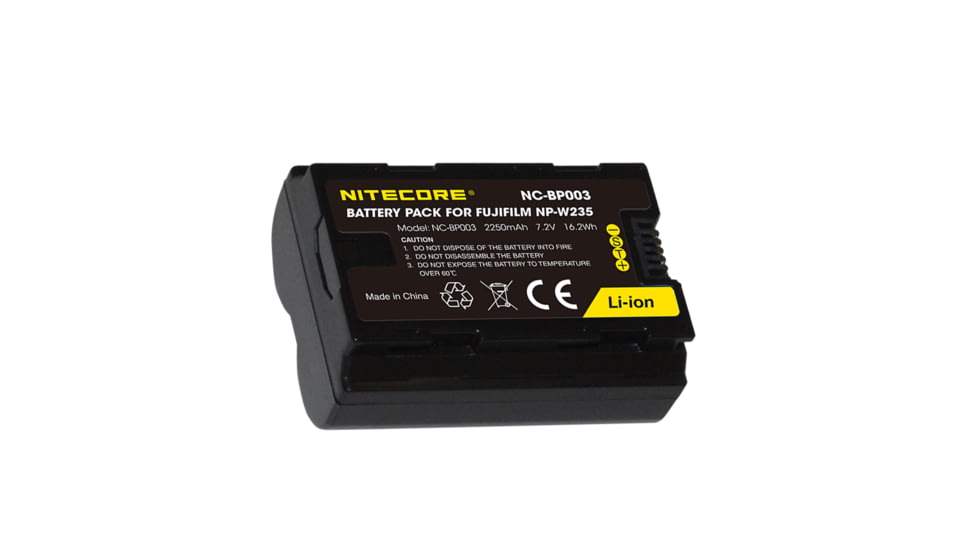 Nitecore NC-BP003 Camera Battery Compatible with Fujifilm NP-W235, Black, 6952506494569