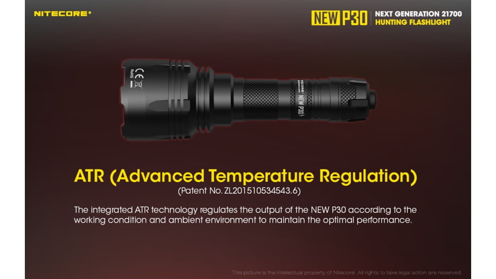 Nitecore NEW P30 Hunting Kit with LumenTac Offset Mount and AC USB Adapter, Black, 6952506405879