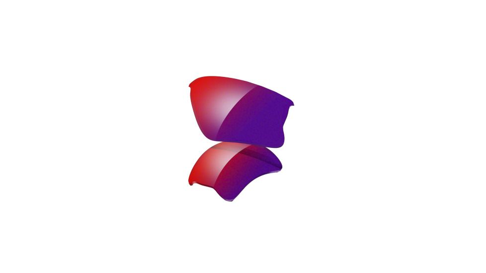 Oakley Flak Jacket XLJ Asia Fit Replacement Lenses, Positive Red Iridium, ROO9008CB 16-584