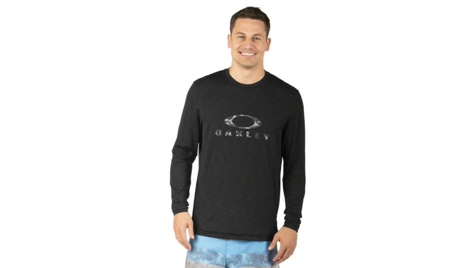 Oakley LS Surf Tee, Jet Black, Large 482154-01K-LG
