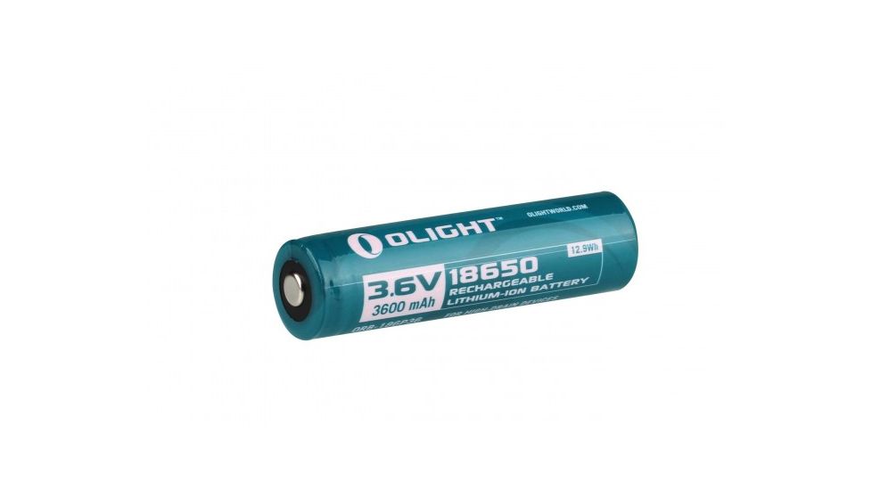 Olight 18650 3.6V Lithium Rechargeable Battery with Retail Card Packaging, 3600mAh, Blue OLIGHT-18650-3600MAH-CARD