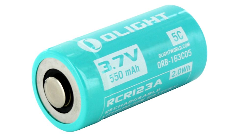 Olight IMR RCR123A / 16340 550mAh 3.7V Button Top Battery, Blue, IMR-16340