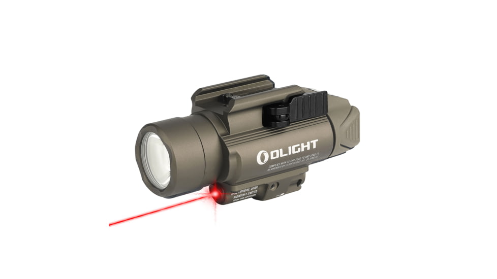 Olight Olight Baldr RL 1120 Lumen Rail Light with Red Laser Sight, Tan, Tan, FL-OL-BALDRRL-TN