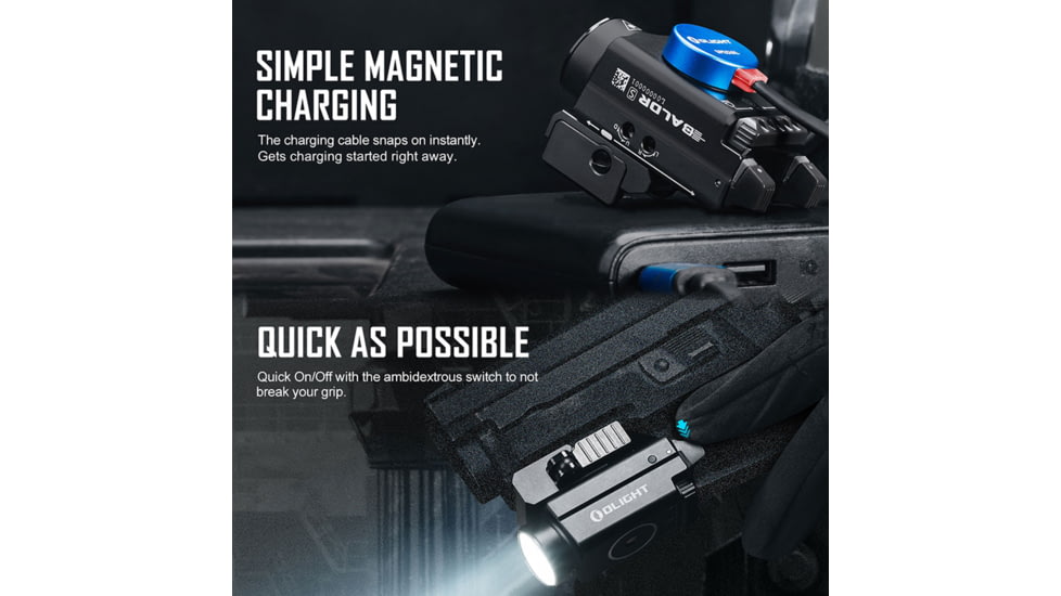 Olight Baldr S 800 Lumens LED Tactical Flashlight with Green Laser