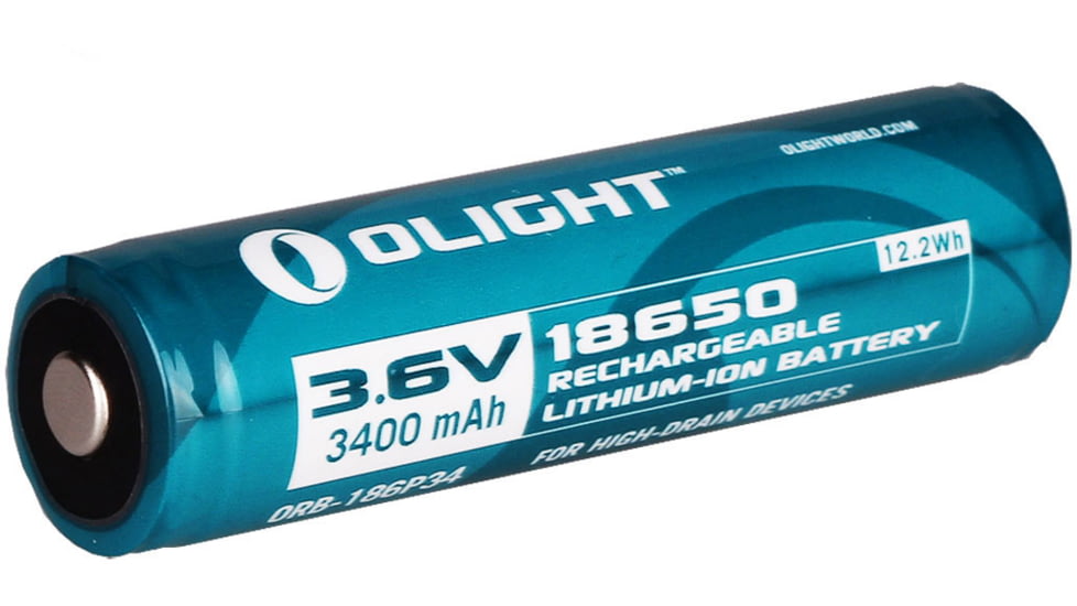 Olight ORB-186P34 Protected 18650 Rechargeable Battery for M22 M20S M18 M20X etc-3400mAh