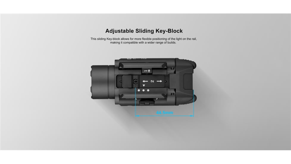 Olight PL-3R Valkyrie LED Rechargeable Mountable Tactical Flashlight, 1500 Lumen, Black, FL-OL-PL3R-BK
