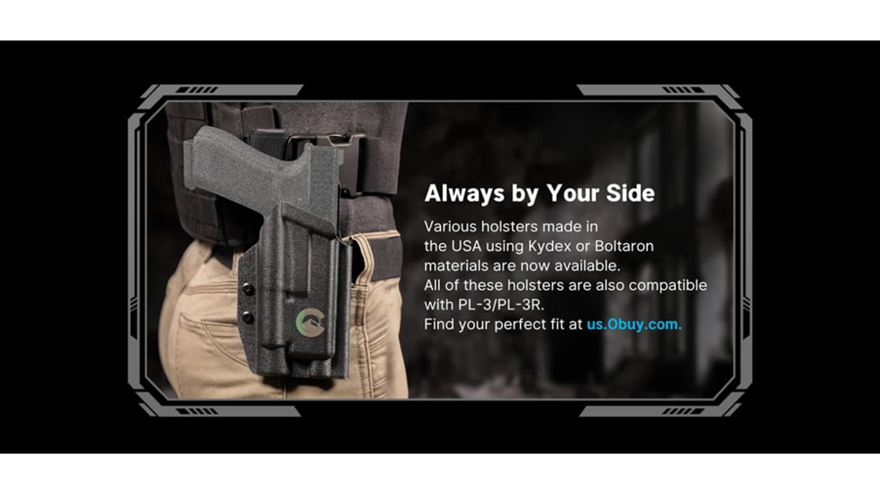 Olight PL Turbo Valkyrie LED Long Range Rail Mount Flashlight, 800 Lumen, Black, FL-OL-PLTURBO-BK