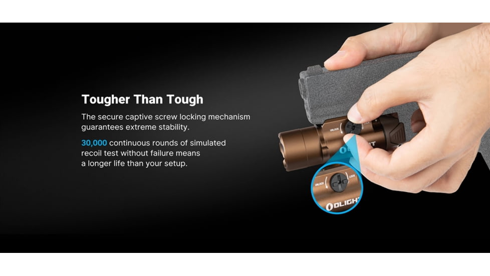 Olight PL Turbo Valkyrie LED Long Range Rail Mount Flashlight, 800 Lumen, Black, FL-OL-PLTURBO-BK