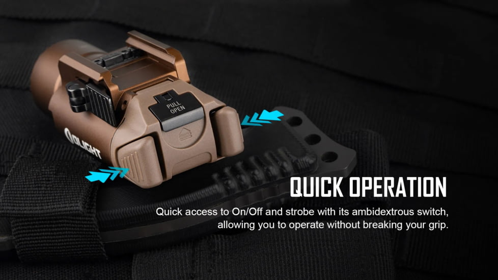 Olight Valkyrie Turbo LEP Tactical LED Flashlight, White, 250 Lumens, Tan, FL-OL-VALKYRIETURBO-TN