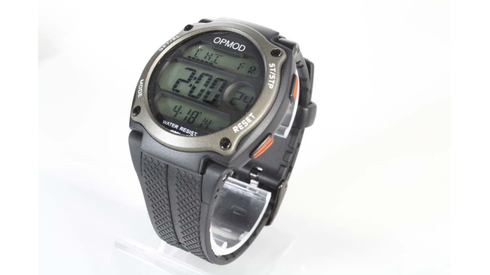 OPMOD T.E.W. 1.0 Tactical Everyday Watch, Black Case/Grey Ring /Black Strap, 44mm CS007B