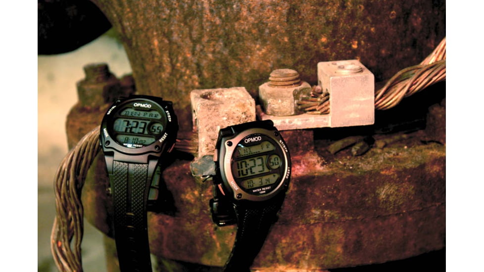 OPMOD T.E.W. 1.0 Tactical Everyday Watch, Black Case/Black Ring/Black Strap, 44mm CS007A