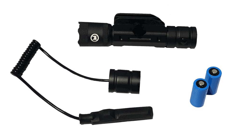 Osprey Global LED Tactical Rifle Flashlight, 2x ICR 16340, 600 Lumens, Black, FL-OSP-600