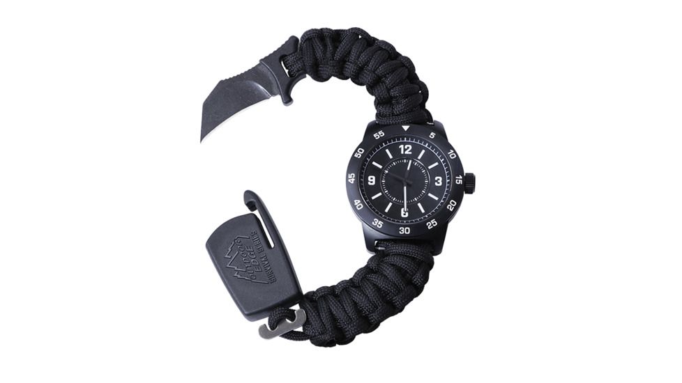 Outdoor Edge Cutlery Paraclaw CQD Watch, Zinc Alloy, Black, Medium, PW-80Z