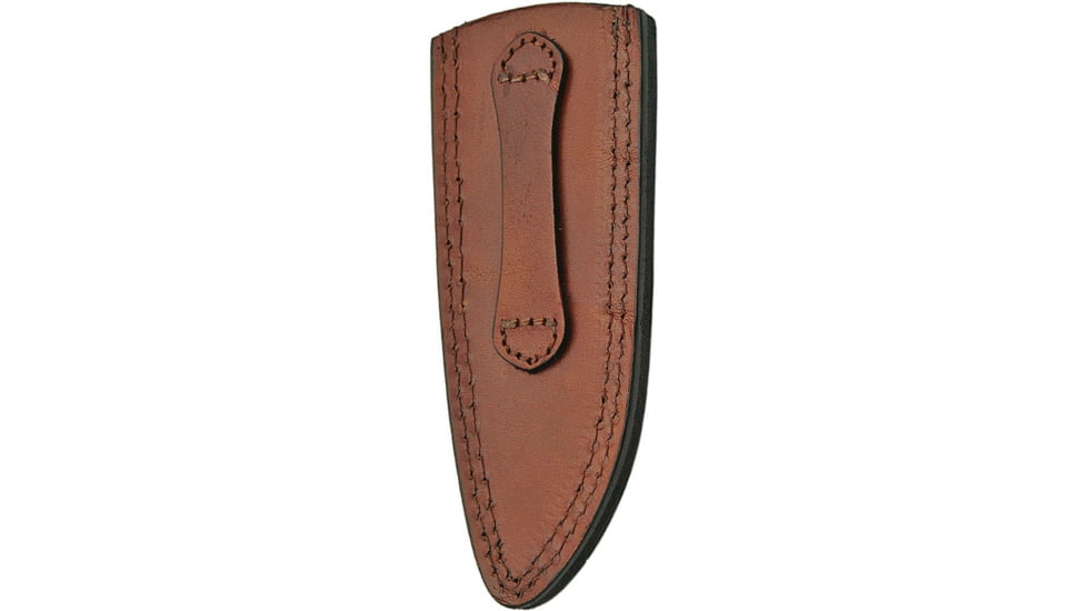 Pakistan Leather Sheath Clip Point, Measures 6 3/4in X 2 3/4in, Fits 8in To 9in Clip Point Hunting Knife, Brown Leather Construction, SHE660609