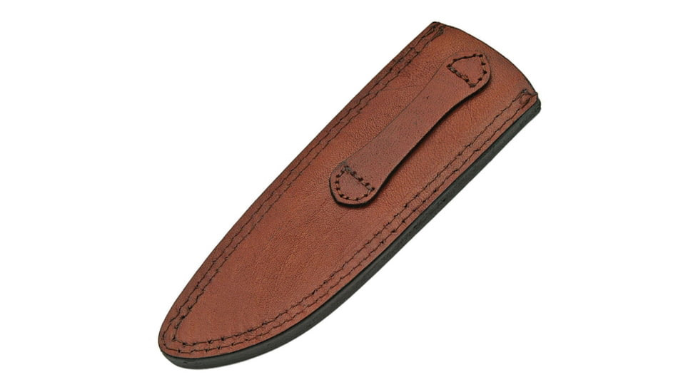 Pakistan Leather Sheath Clip Point, Measures 8 1/4in X 2 1/2in, Fits 9 1/2in To 10 1/2in Clip Point Hunting Knife, Brown Leather Construction, Black, SHE660610