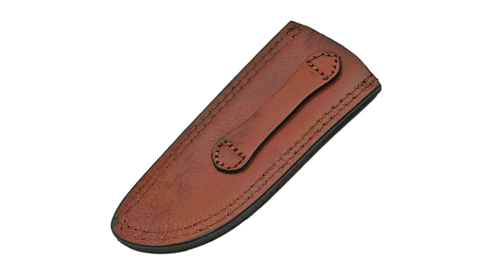 Pakistan Leather Sheath Drop Point, Measures 6 3/4in X 2 3/4in, Fits 8in To 9in Drop Point Hunting Knife, Brown Leather Construction, SHE660709