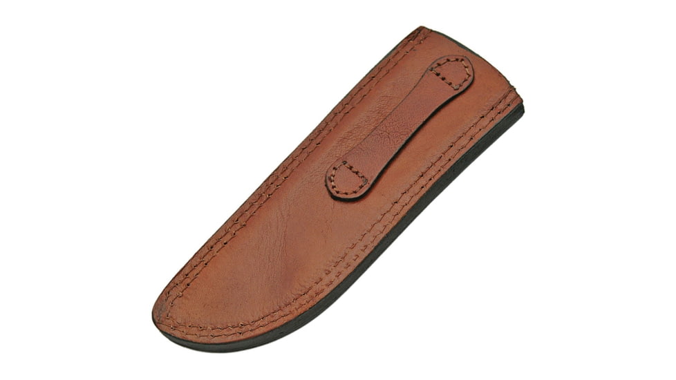 Pakistan Leather Sheath Drop Point, Measures 8 1/4in X 2 1/2in, Fits 9 1/2in To 10 1/2in Drop Point Hunting Knife, Brown Leather Construction, Black, SHE660710