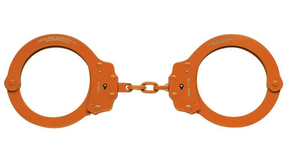 Peerless Handcuff Oversize Chain Link Handcuff, Orange PH752BO