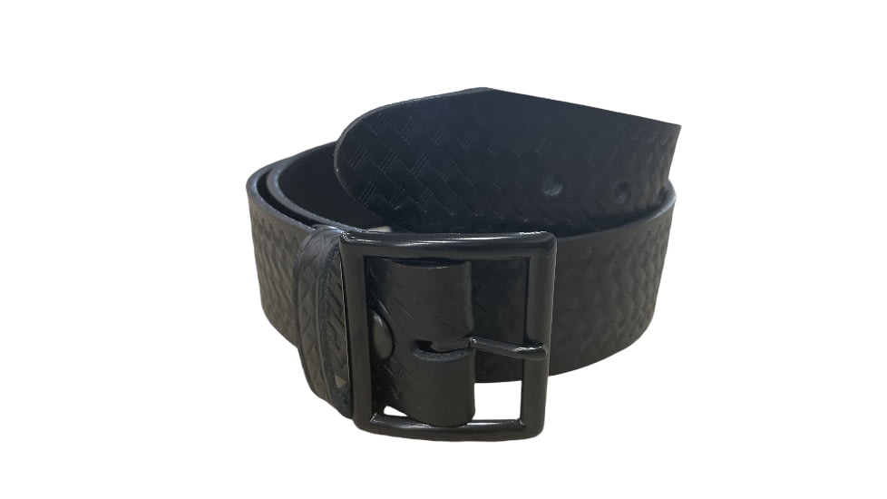 Perfect Fit 1.75in Garrison Belt, Basket Weave, Black Buckle, Black, 30, 5001-BW-BK-30