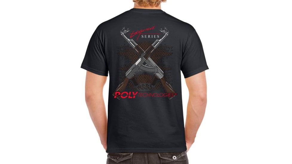 Poly Technologies Legend Chinese 7.62 AK47 Cross Rifle Tactical T-Shirt - Mens, Black, Small, 000-030