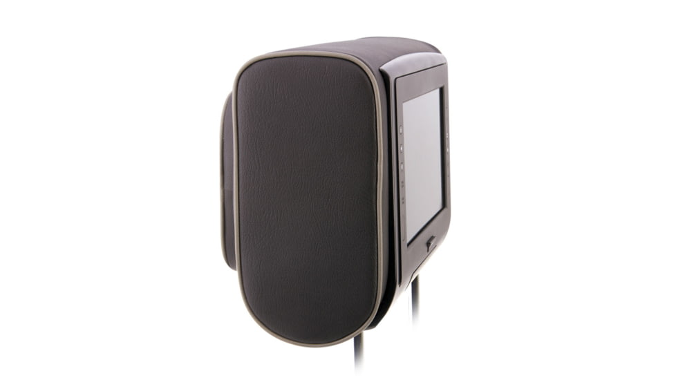 Power Acoustik 9- inch LCD Universal Headrest with IR &amp; FM Transmitters &amp; 3 Interchangeable Skins - Monitor only, Black, 9, H-94
