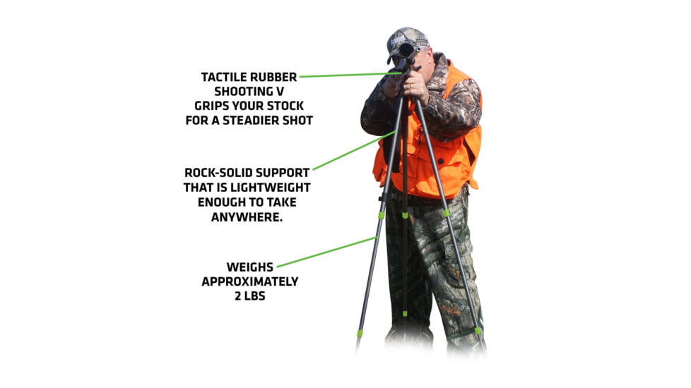 Primos Hunting Pole Cat Tall Tripod Shooting Stick, Clam, 65484