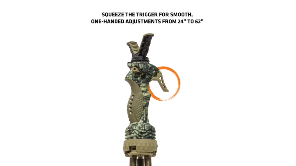 Primos Hunting Trigger Stick Gen 3 Jim Shockey Tall Tripod, 24-62in, Truth Camo, Clam, 65815