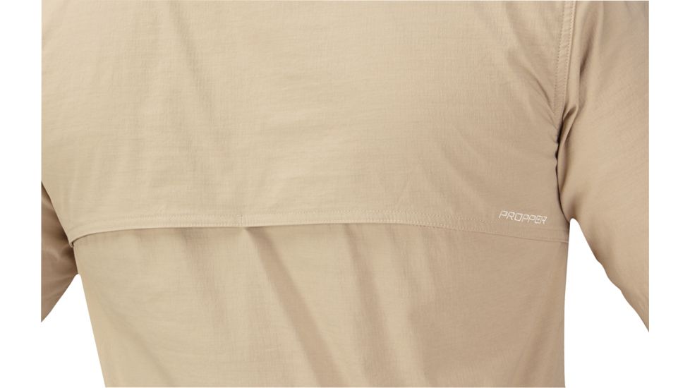 PROPPER Summerweight Tactical Mens Short Sleeve Shirt, Khaki, XS F53743C250XS