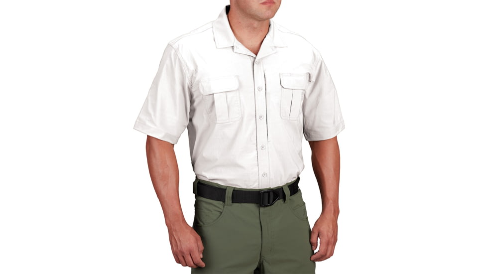 Propper Summerweight Tactical Short Sleeve Shirt - Mens, White, Large, F53743C100L
