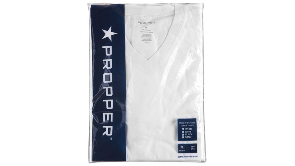 Propper V-Neck T-Shirts,Pack of 3,White,Medium F53470U100M