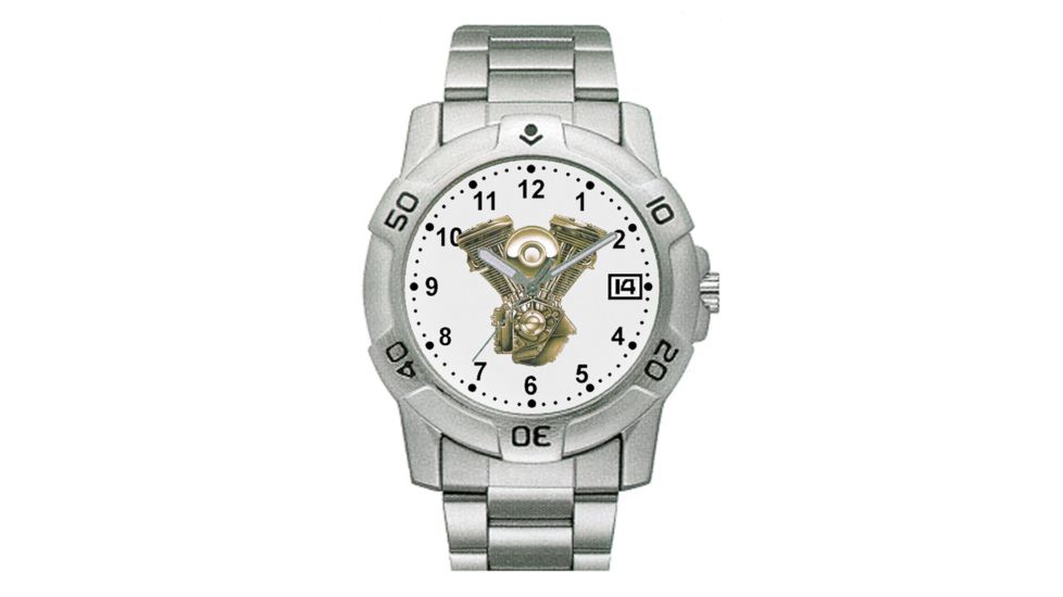 RAM Instrument V1D24 Chrome Biker Watch V Twin With Date