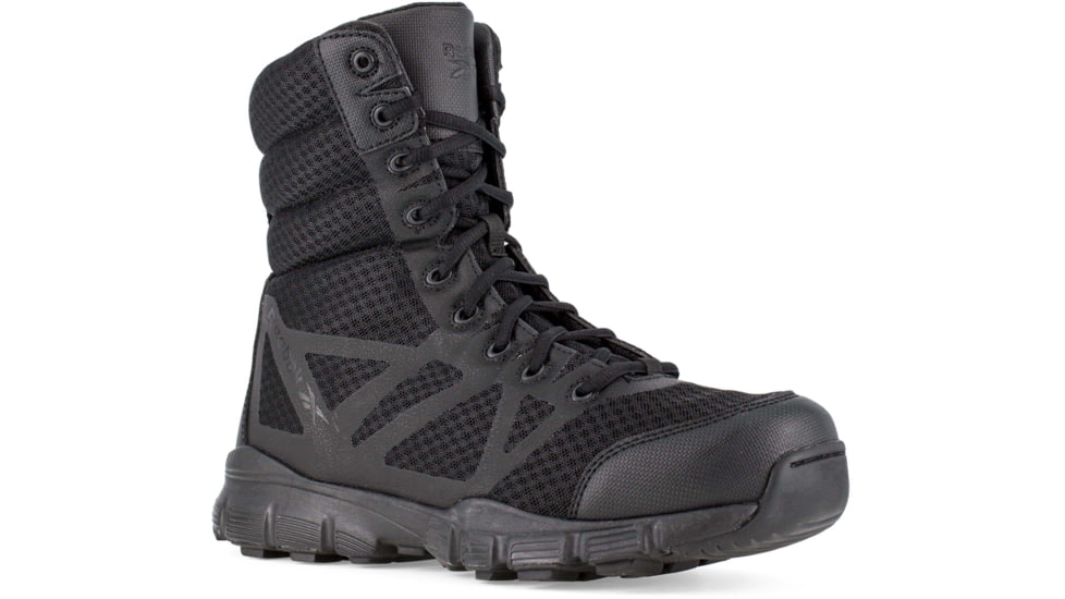 Reebok Mens Dauntless Ultra-Light Seamless 5in Athletic Hiker Boots w/ Side-Zip, Black, 6, RB8720-BLACK-6-MENS-M