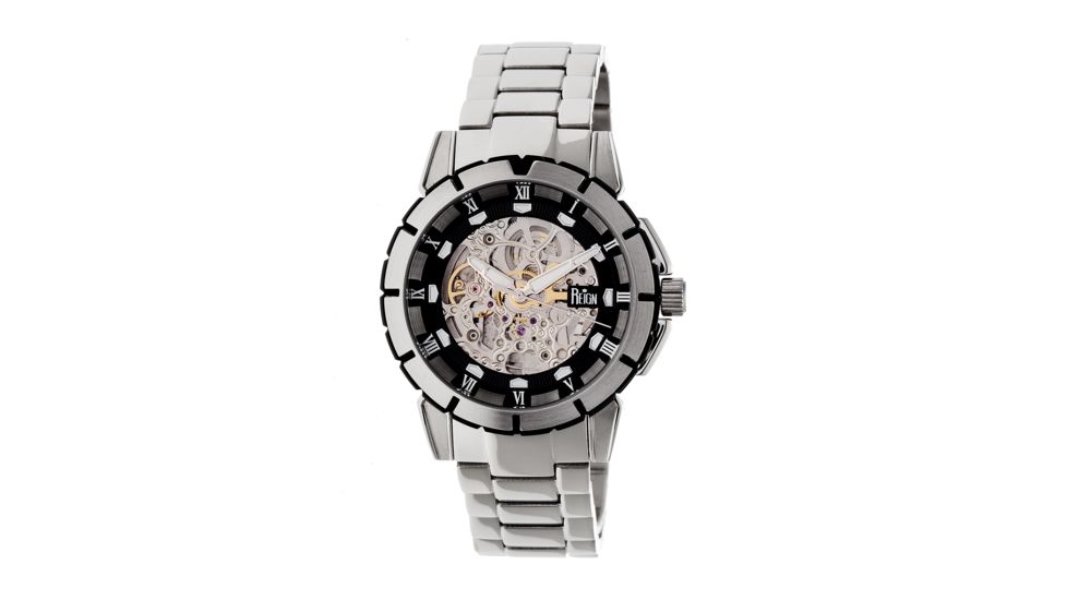 Reign Philippe Automatic Skeleton Dial Bracelet Watch, Black REIRN4602