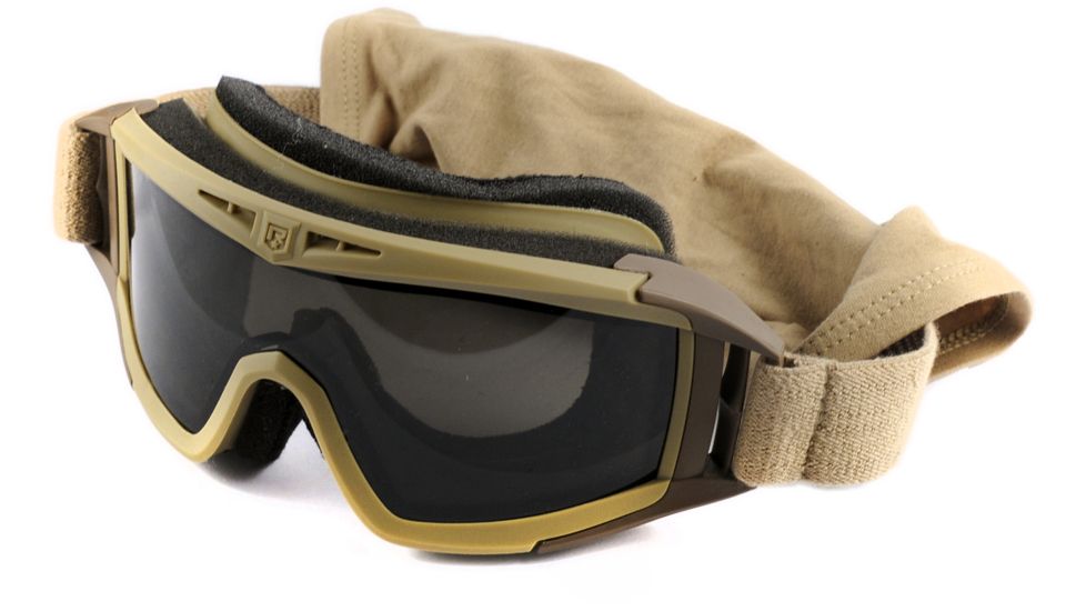 Revision Desert Locust Extreme Weather Goggles, Tan, Basic Kit w/ Smoke Lens 4-0309-0219