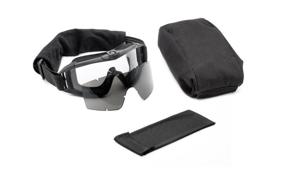 Revision Desert Locust Fan Goggles, Black - Essential Kit w/ 2 Lenses 4-0309-0251